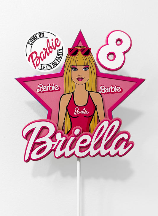 Barbie Star 3D Cake Topper