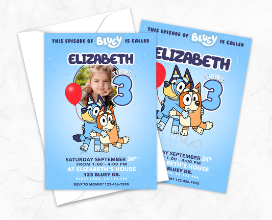Bluey Printable Invitation