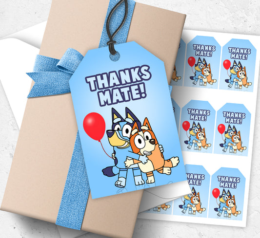 Bluey Printable Thank you tags