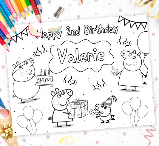 Single Peppa Pig Coloring Page