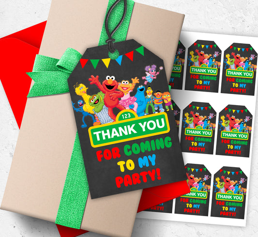 Sesame Street Dark Thank you tags