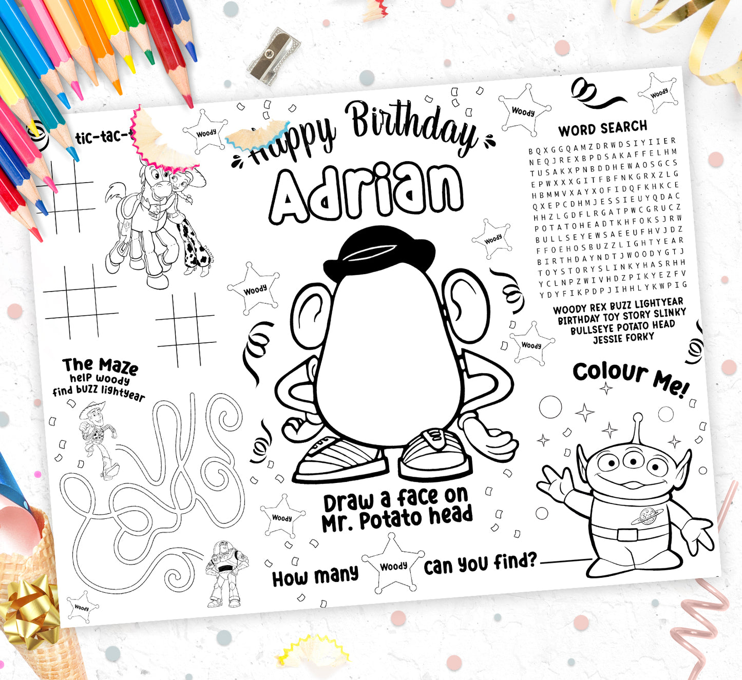 Toy Story Activity Sheet