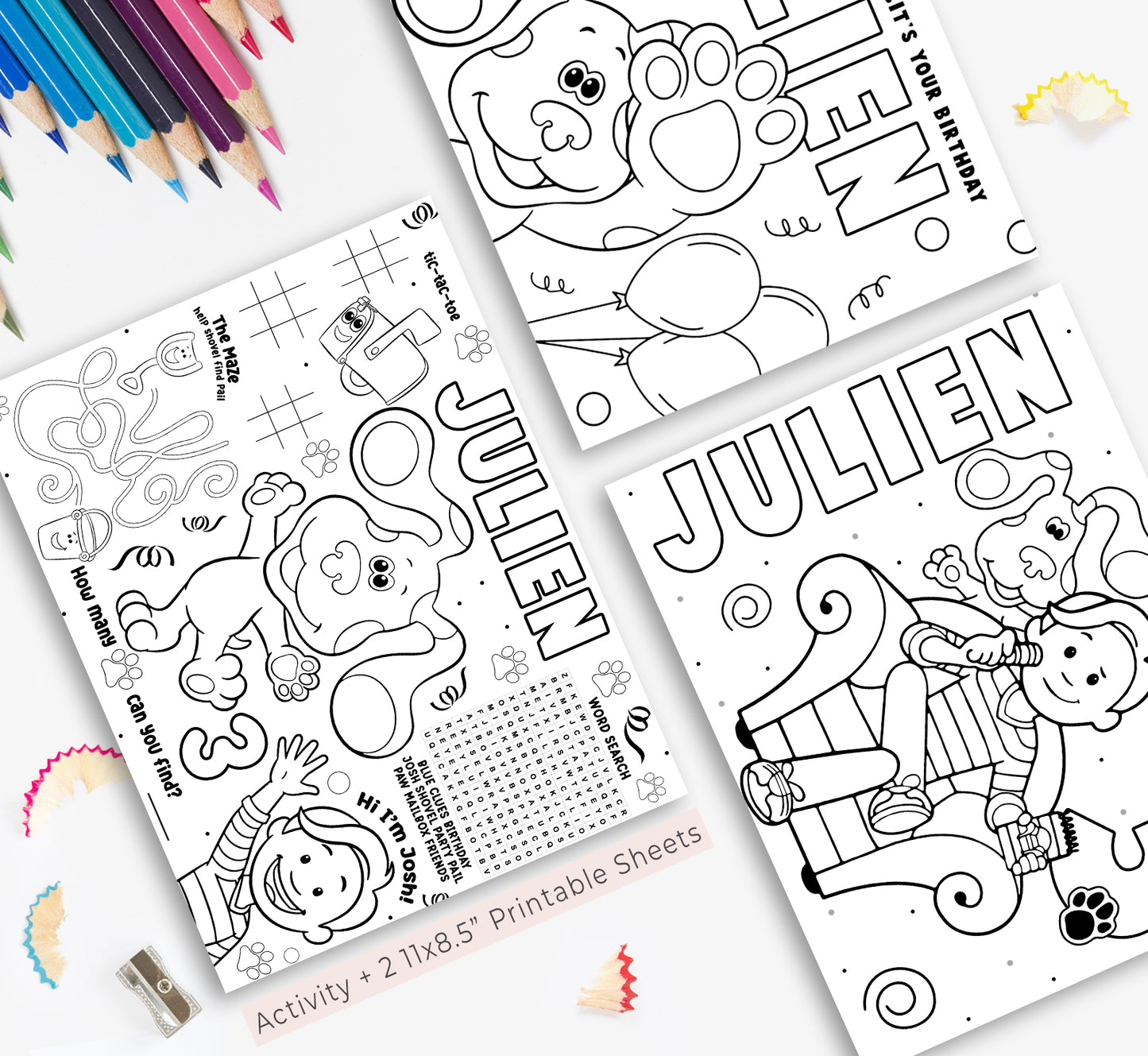 Blues Clues Activity Sheet + 2 Coloring