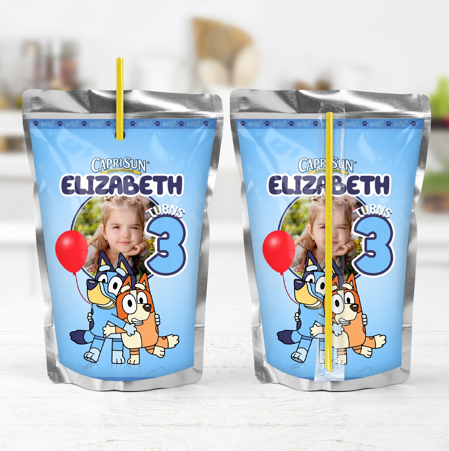 Bluey Printable Capri Sun Label