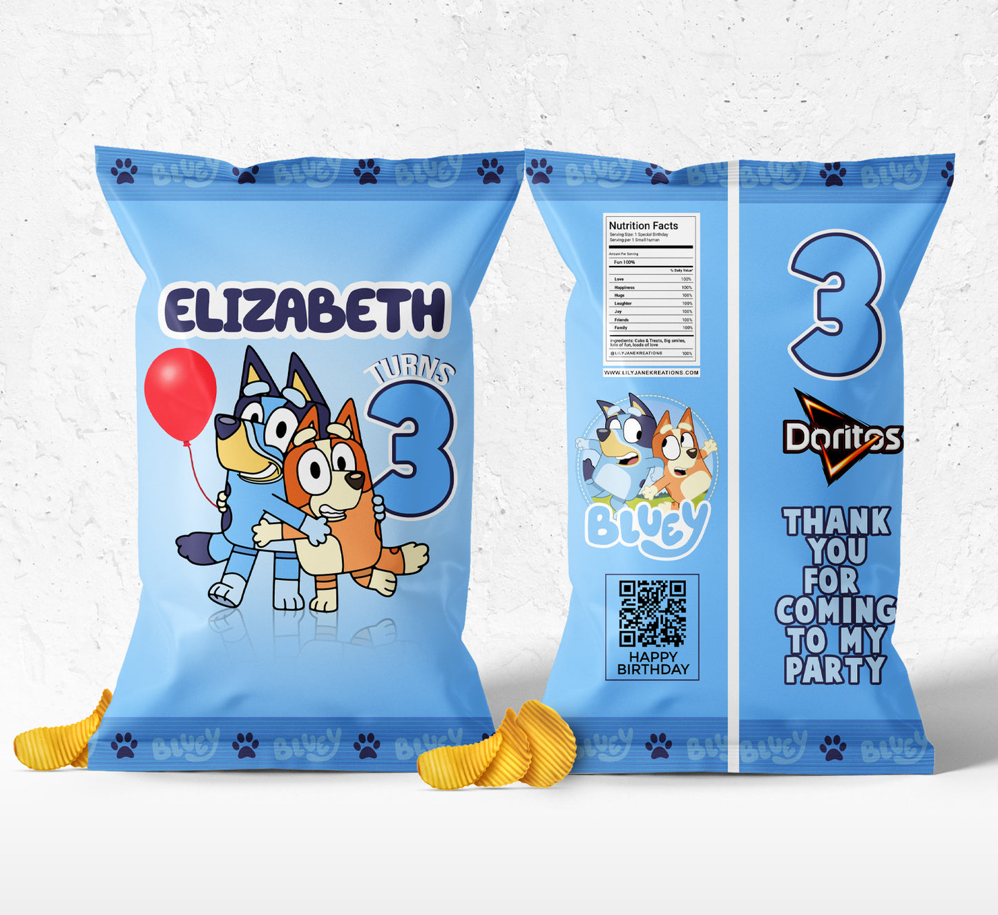 Bluey Printable Chip Bag