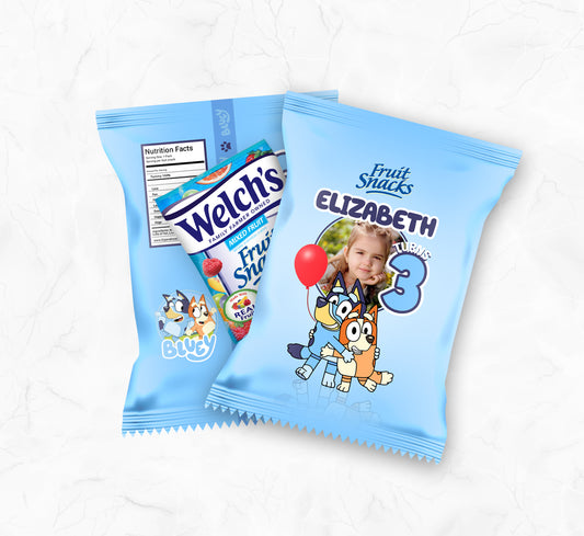 Bluey Printable Fruit Snacks Treat Wrapper