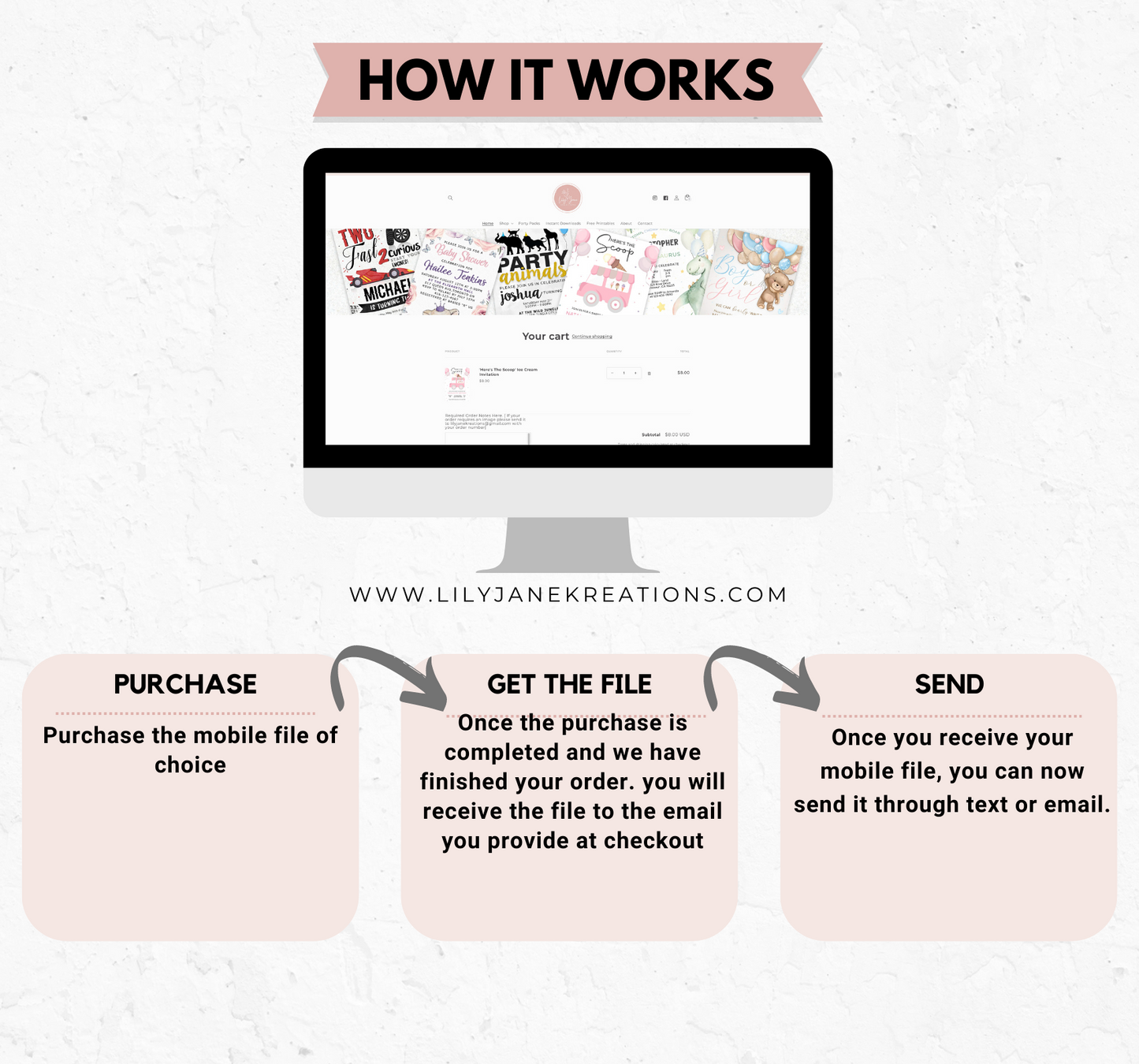 Here's The Scoop Ice Cream Invitation