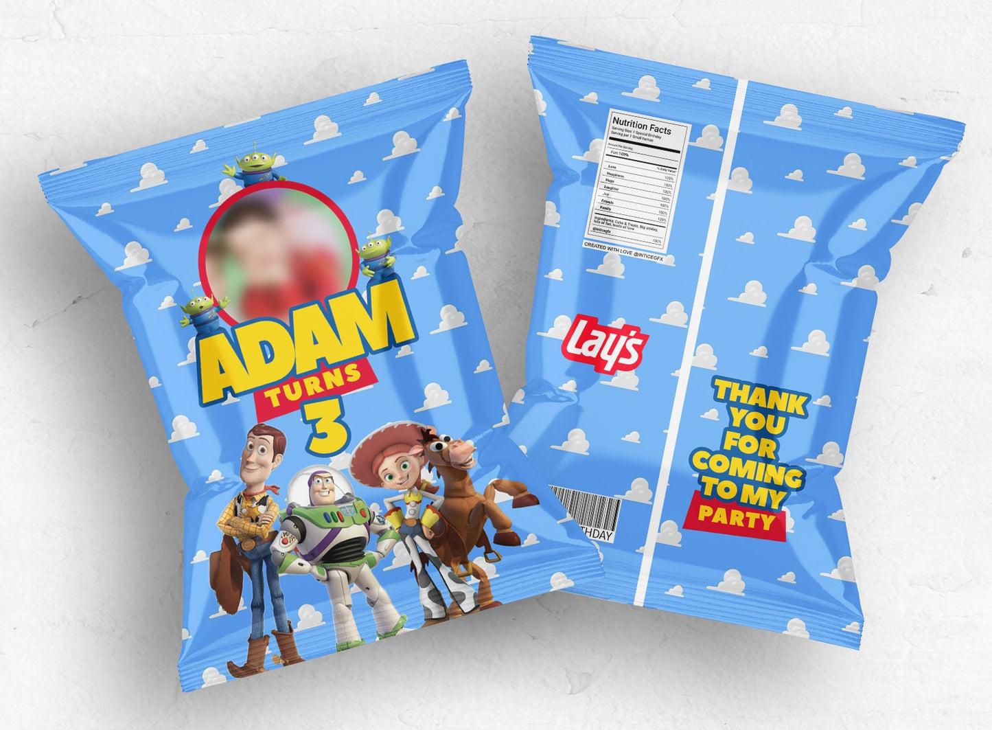 Toy Story With Photo Printable Chip Bag