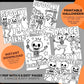Spooky Halloween Coloring Set | Skeleton Dance | Spooky Friends | Spooky Superheros - Instant Download