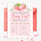 Berry First Birthday Invitation | Editable Girl Party Invite | Pink Berry First Theme Template – Instant Download