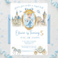 Cinderella Editable Birthday Invitation | Princess Party Invite | Canva Template
