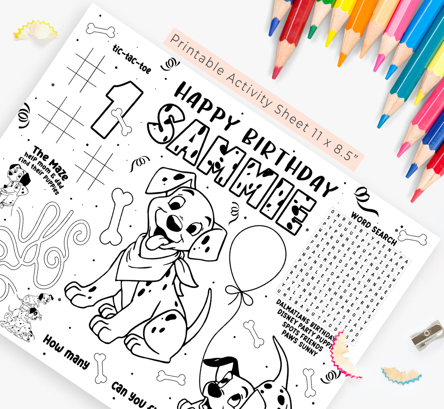 1001 Dalmatians Activity Sheet