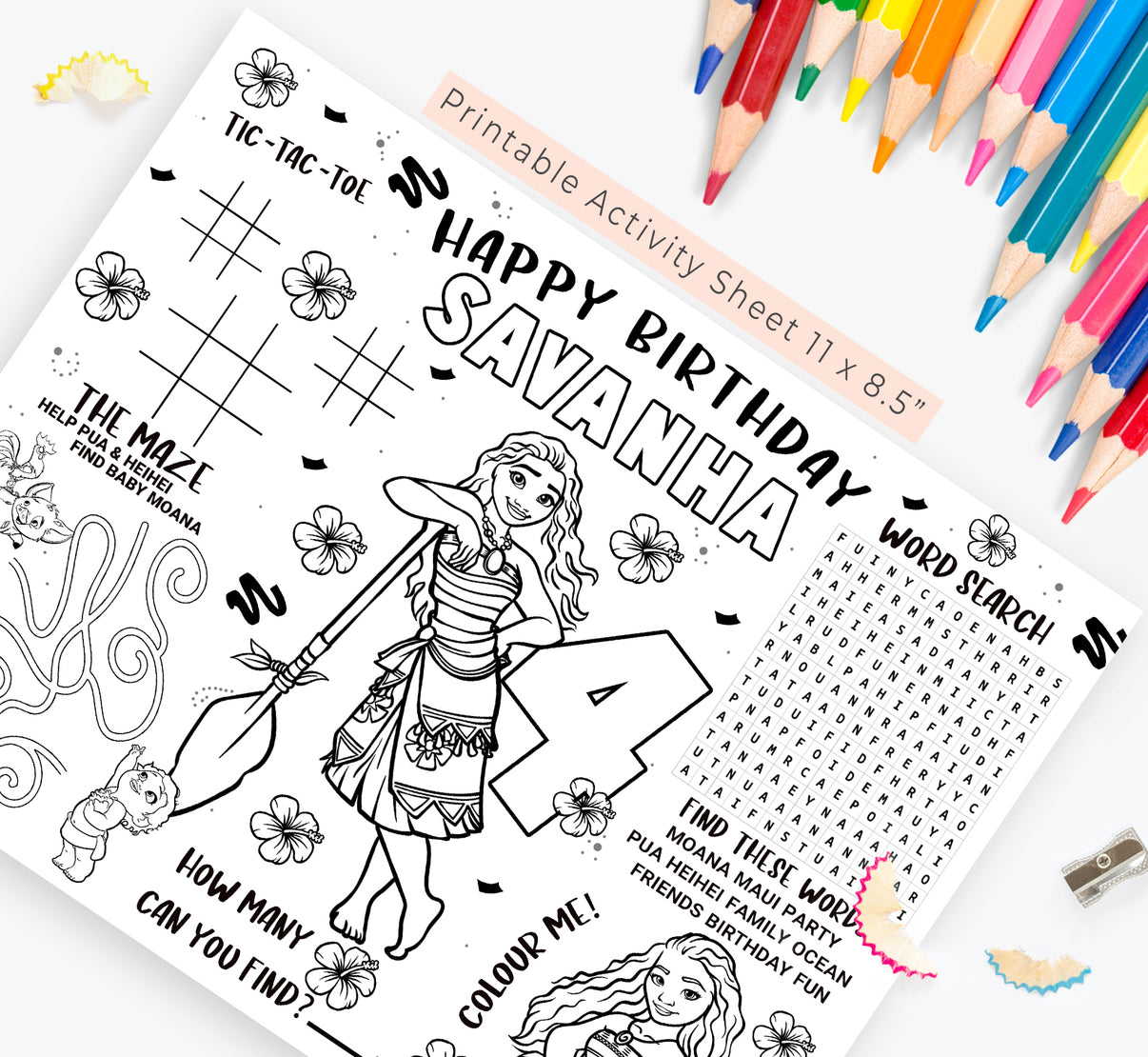 Moana Activity Sheet – lilyjanekreations