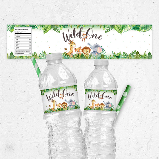 Wild One Printable Water Label