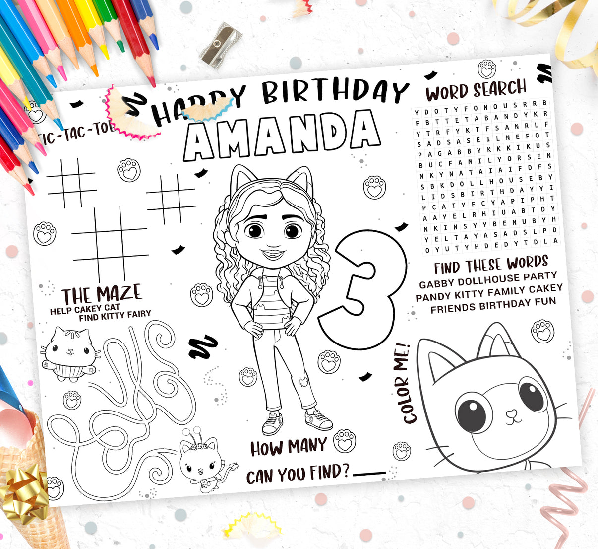 Gabby's Dollhouse Activity Sheet – lilyjanekreations