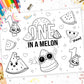ONE in a MELON Coloring page