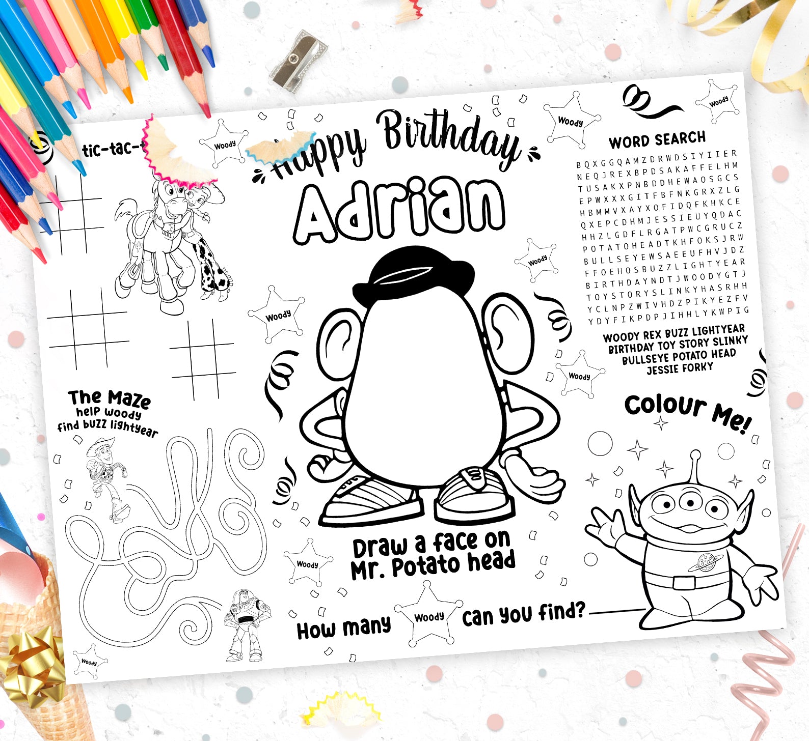Toy Story Activity Sheet – lilyjanekreations